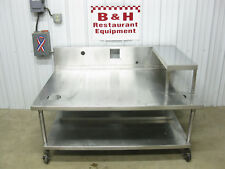 60 X 45 Stainless Steel Griddle Grill Fryer Equipment Stand 5 Table With Shelf