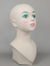Mannequin Girl Head Bust Child Face Beige Fleshtone Pvc Store Display Wig Hat