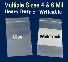 6mil Clear Or 4mil Zip White Block Reclosable Lock Seal Whiteblock Bags