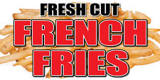 2x4 Fresh Cut French Fries Banner Sign Frys Crispy Hot Potato Ff Chips Steak