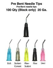 100 Black Pre Bent Needle Tips For Flow Sealant Pre Bent Needle Tips 20 Ga