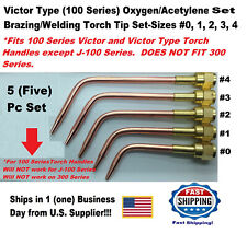 Victor Type 100 Series Oxygenacetylene Brazing Welding Torch Tip Set 5 Pc