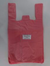 New Listing16 Pink Plastic T Shirt Bags With Handles 115 X 6 X 21 Retail Shopping