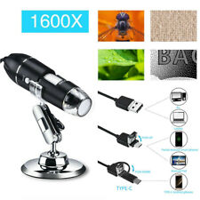 3in1 1600x Zoom Digital Electronic Microscope Cam Endoscope Magnifier 8led Stand