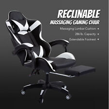 Ergonomic Computer Desk Gaming Chair For Adults With Lumbar Massage Footrest