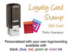 Personalised Pocket Rubber Stamp 11mm Square Self Inking Customise Logo Initials
