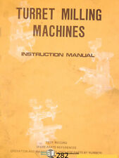 Lagun Ftv 2 Milling Machine Instruction And Parts Manual