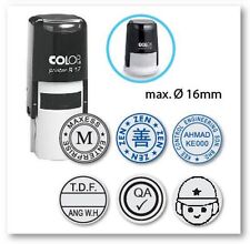 Colop Printer R17 Stamper With Personalised 17mm Self Inking Round Circle Stamp