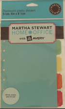 Martha Stewart Home Office Discbound Plastic Dividers 5 Tab 6 X 8 12