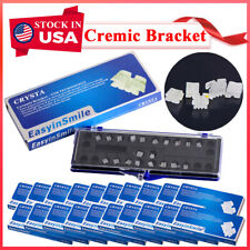 New Listingdental Ortho Ceramic Bracket Mesh Base Clear Brace Rothmbt 022 3345hook 20pack