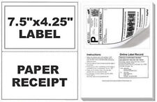 1000 Self Adhesive Mailing Shipping Labels With Tear Off Paper Receipt Paypal