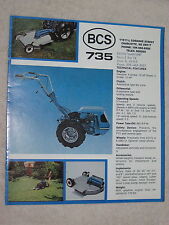 1970s Bcs 735 Garden Tiller Tractor And Attachments 8 Page Brochure Mint