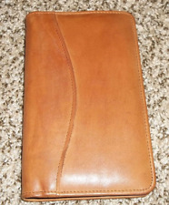 Vintage Design A Day Brown Full Grain Leather Compact Planner 6 Ring Binder