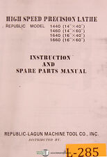 Lagun 1440 1460 1640 1660 Lathe Instructions And Parts Manual