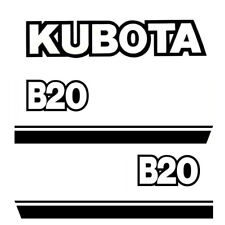 Kubota B20 Tractor Decal Sticker Set Bampw