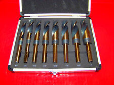 8 Pc Jumbo Silver And Deming Industrial Cobalt Drill Bit Set 12 Reduced Shank
