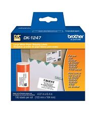 Brother Genuine Dk 1247 Die Cut Large Shipping White Paper Labels For Brother