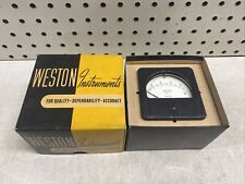 New Vintage Weston Model 1362 Range 0 10 Volts Round Panel Meter Nos Nib Cool
