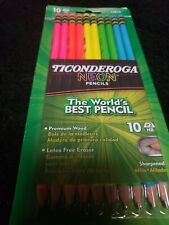 Ticonderoga Neon No 2 Pencils Pre Sharpened Pencil 10 Ct Brand New