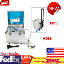 4 Holes Dental Mobile Delivery Unit Portable Rolling Box Air Compressor Suction