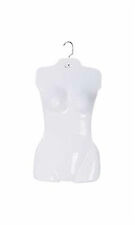 Female White Hanging Plastic Torso Form With Hook Fits Womens Sizes 5 10