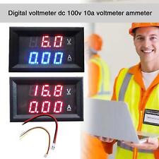 Dual Digital Led 10a Ammeter 100v Voltmeter Panel Mount Volt Car Q1 Amp U8u6