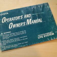 Toyota Lpg System Forklift Truck Owner Operator Safety Manual User Guide Book