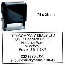 Business Company Personalised Stamp Self Inking 75x38mm Corporate Address