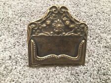 Victorian Business Card Holder Antique Style Metal Brass Colored