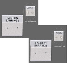 Fashion Earrings Display Hanging Card Plastic Velour Grey Gray 1x1 Square 25 Qty