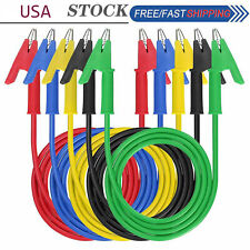 5 Pcs Dual Ended Crocodile Alligator Clips 15a Test Lead Wire Cable 33ft1m Kit