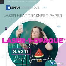 Laser 1 Opaque 85 X 11 5 Sheets Dark Garments Heat Transfer Paper