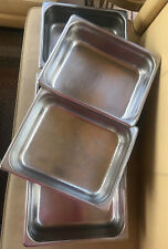 Lot Of 5 12x9x4 Deep Stainless Steel Steam Table Buffet Insert Catering Pans