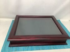 Wooden Jewelry Display Case With Glass Top Lid 14 X 115 G2