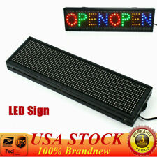 Semi Outdoor Full Color 1024 Led Sign Programmable Scrolling Message 20x5 Inch