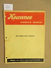Kewanee 900 Series Disk Harrow Owners Manual