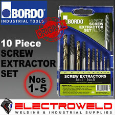 10pc Bordo Screw Extractor Set Size 1 5 Left Hand Stub Drill Broken Bit Removal