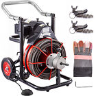 100 X 12 Drain Cleaner 550w Electric Sewer Snake Cleaning Machine W Cutters