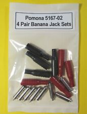 Pomona 4mm Test Lead 4 Pair Banana Jack Ends Red Amp Black Insulators Pn 5167 2