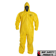 Dupont Tychem Tyvek Qc127s Yellow Coverall Chemical Hazmat Suit 1 Each Sz M 4x