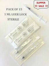 1cc 15 Ps Tuberculin Sterile Leak Proof Luer Lock Syringe 1ml No Latex No Needle