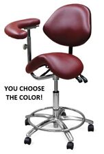 Galaxy 2035 Saddle Seat Dental Assistant Medical Stool Chair With Back Rest