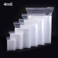 2x3 To 24x24 Clear Zipper Seal Zip Lock Top Reclosable Poly Plastic Bags 4 Mil