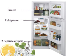 Smad 116 Cuft Frost Free Top Freezer Refrigerator Built In Fridge White