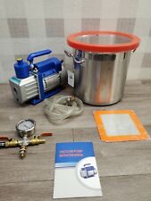 3 Gallon Vacuum Degassing Chamber 1 Stage Silicone Kit 3cfm Vacuum Pump Withhose