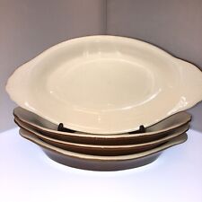 4 Cac China Coa Brown White Welsh Rare Baking Dishes Oven Microwave Restaurant