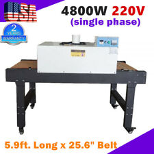 220v 4800w Small T Shirt Conveyor Tunnel Dryer 59ft Long X 256 Belt Screen