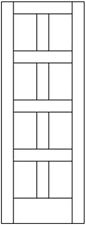 8 Panel Flat Equal Panels Contemporary Interior Doors 20 Wood Species Model 8cm