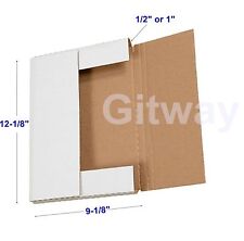50 Set 12 18 X 9 18 X 1 Multi Depth Cardboard Book Mailer Shipping Box Boxes