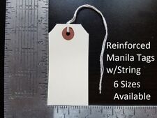 Manila Tags With String Hang Shipping Label Scrapbook Strung Sizes 1 2 3 4 5 6